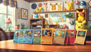 Display of Real Pokemon cards highlighting their vibrant designs and collectible nature.