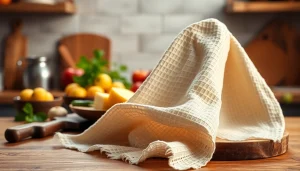 Kaasdoek die wordt gebruikt in de keuken om kaas en ingrediënten te bereiden.