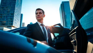 Experience the luxury of a VIP chauffeur service with a professional chauffeur opening a car door.