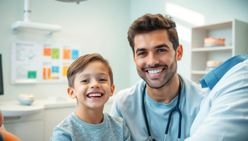 Experienced orthodontist Myrtle Beach consulting with a young patient in a bright clinic.